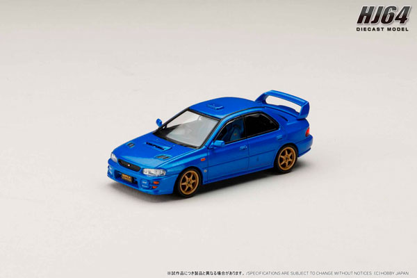 HobbyJAPAN 1/64 SUBARU IMPREZA WRX Type RA Sti ver.VI Limited 1999 Sonic Blue Mica