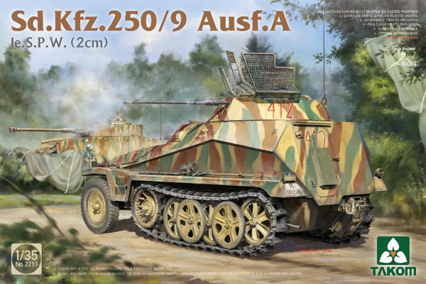 TAKOM 1/35 Sd.Kfz.250/9 Ausf. A Ie.S.P.W. (2cm) Plastikmodell Bild 1