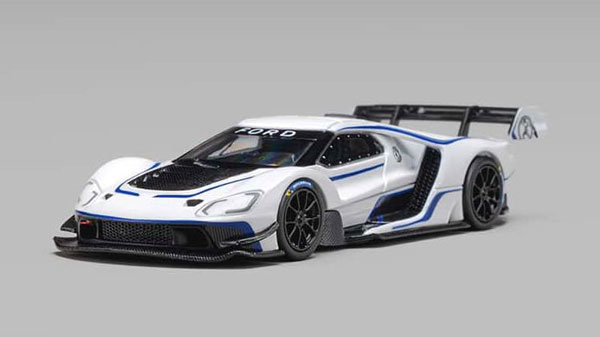 CM MODEL 1/64 Ford GT Mk IV Frozen White / Sonic Blue Pearl J-1