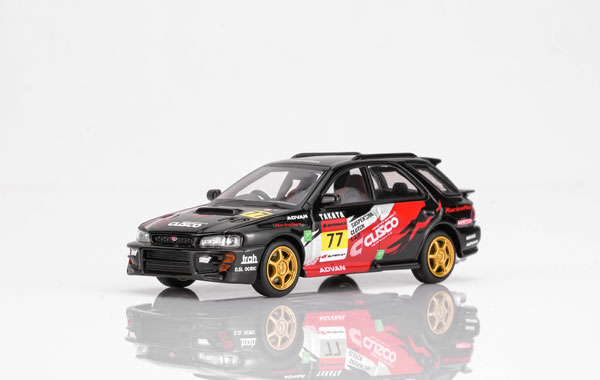 MOTORHELIX 1/64 Subaru Impreza Wagon WRX STi ver. VI CUSCO Black Livery imagen 1