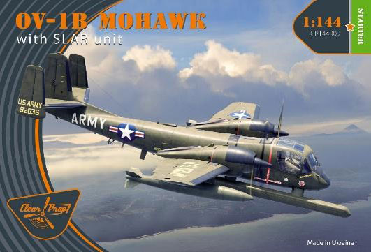 Clear Prop! 1/144 OV-1B Mohawk w/SLAR (Side-looking Airborne Radar) Plastic Model