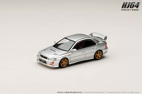 HobbyJAPAN 1/64 SUBARU IMPREZA WRXSTi Ver.VI (GC8G) 1999 Arctic Silver Metallic