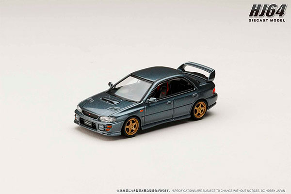 HobbyJAPAN 1/64 SUBARU IMPREZA WRXSTi Ver.VI (GC8G) 1999 Cool Gray Metallic Bild 1