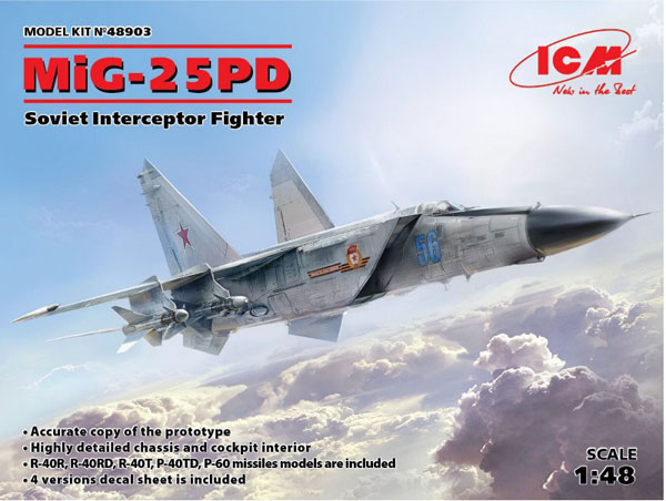 ICM 1/48 MIG-25 PD Plastic Model