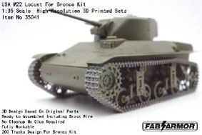 Fab Scale Studio 1/35 US Army M22 Locust Light Tank Workable Track Set (For Bronco)