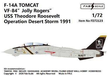 Fab Scale Studio 1/72 F-14A Tomcat VF-84 "Jolly Rogers" USS Theodore Roosevelt Gulf War 1991