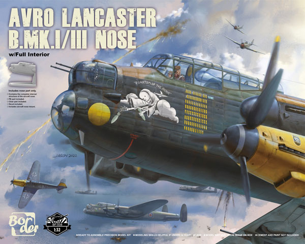 Boarder Model 1/32 Avro Lancaster B.MKI/III Nose Kit w/Full Interior Plastic Model