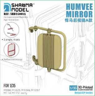 Shanma Model 1/35 HUMVEE Mirror A