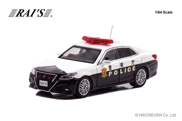 RAI'S 1/64 Toyota Crown Athlete (GRS214) Metropolitan Police Traffic Mobile Unit Vehicle (3-kou-201) Limited Edition รูปภาพ 1