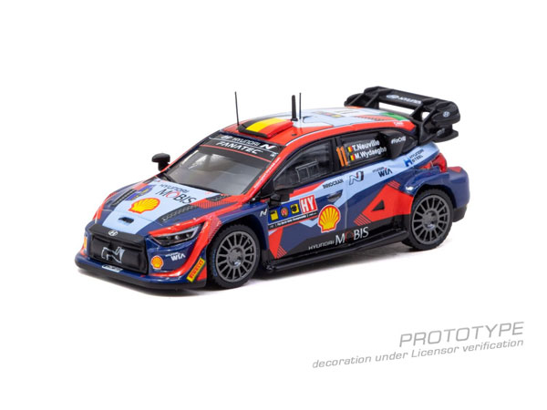 Tarmac Works 1/64 Hyundai i20 N Rally1 Hybrid WRC Central European Rally 2023 Winner Thierry Neuville / Martijn Wydaeghe