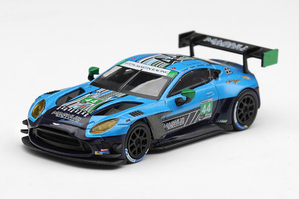 MINI GT 1/64 Aston Martin Vantage GT3 EVO IMSA 24 Hours of Daytona 2025 #44 Magnus Racing (Left-hand Steering)