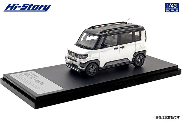 Hi-Story 1/43 Mitsubishi DELICA MINI (2025) White Pearl x Black Mica