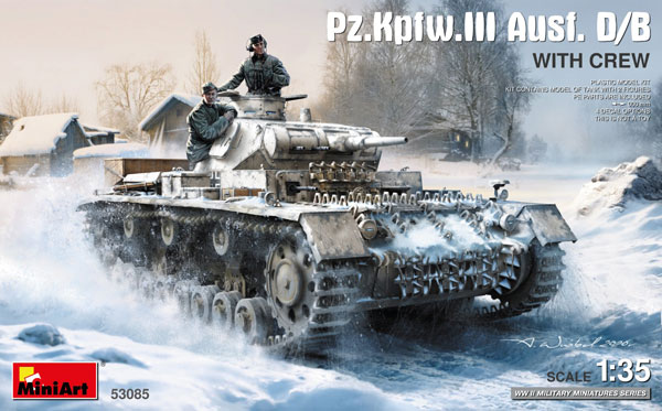 Mini Art 1/35 III Tank D/B Type w/Crew Plastic Model image 1