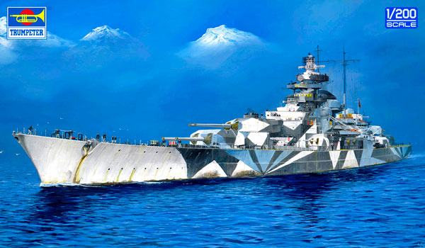 Trumpeter Model 1/200 Deutsche Marine Schlachtschiff Tirpitz Plastikmodell Bild 1
