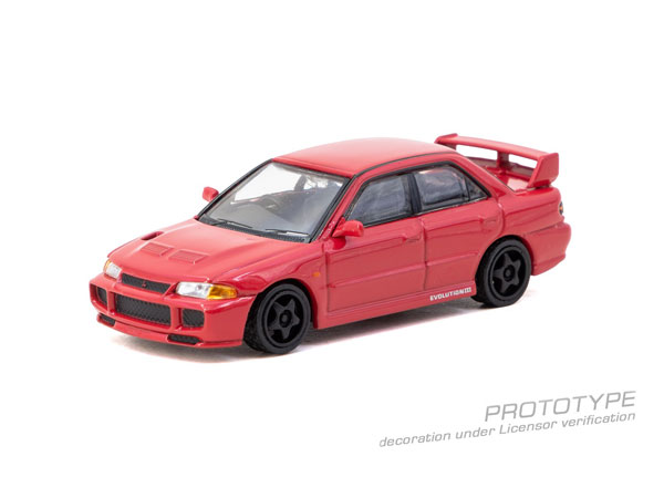 Tarmac Works 1/64 Mitsubishi Lancer GSR Evolution III Red (Paper Box)