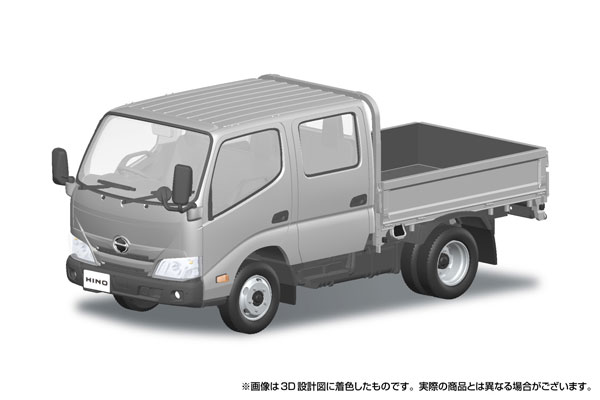 Aoshima RakuPla Snap Kit No.31-SV Hino Dutro Double Cab (Silver) Plastic Model