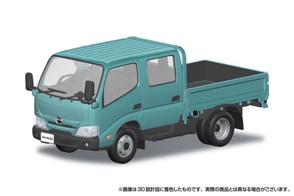 Aoshima RakuPla Snap Kit No.31-TE Hino Dutro Double Cab (Turquoise) Plastic Model
