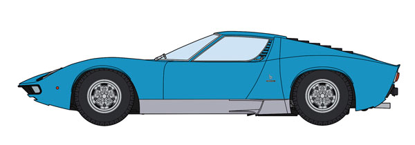 Hasegawa 1/24 Lamborghini Miura P400 SV "Blue Body" Plastic Model