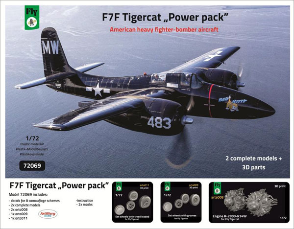 FLY 1/72 Grumman F7F Tigercat "Power Pack" Dual Combo Limited Edition Plastic Model