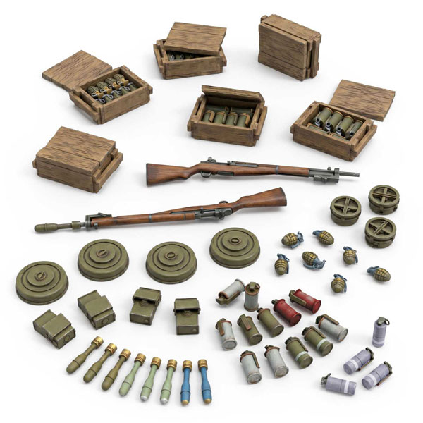 Green Stuff World 1/35 WWII US Army Weapon / Ammo Set