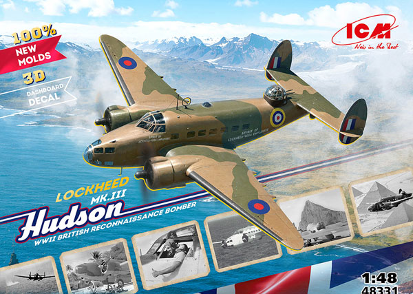 ICM 1/48 Lockheed Hudson Mk.III British Reconnaissance Bomber Plastic Model image 1