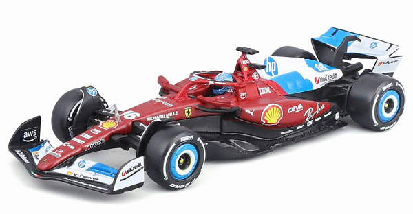 Bburago 1/43 Ferrari SF-25 Miami GP 2025 No.16 C. Leclerc w/Driver