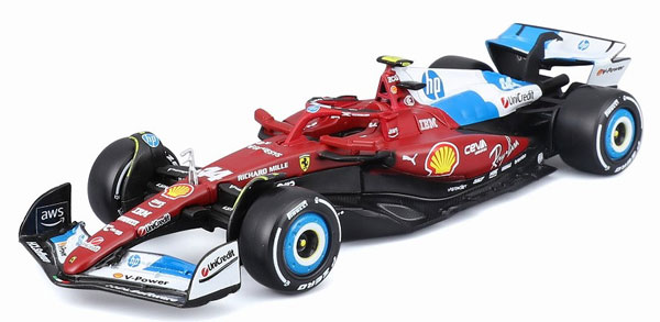 Bburago 1/43 Ferrari SF-25 Miami GP 2025 No.44 L. Hamilton Window Box