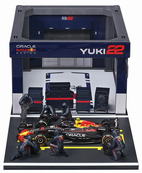 Bburago 1/43 오라클 레드불 레이싱 PIT PASS 세트 RB21 No.22 츠노다 유키