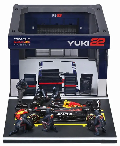 Bburago 1/43 Oracle Redbull Racing PIT PASS Set RB21 No.22 Yuuki Tsunoda รูปภาพ 1