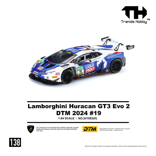 Trends Hobby 1/64 Lamborghini Huracan GT3 EVO2 DTM 2024 No.19