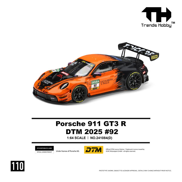 Trends Hobby 1/64 Porsche 911 GT3 R DTM 2025 No.92