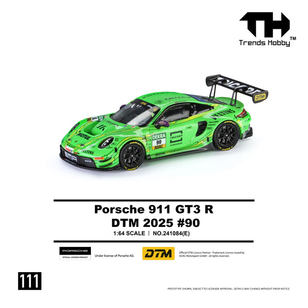 Trends Hobby 1/64 Porsche 911 GT3 R DTM 2025 No.90 Bild 1