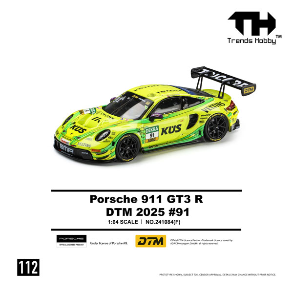 Trends Hobby 1/64 Porsche 911 GT3 R DTM 2025 No.91