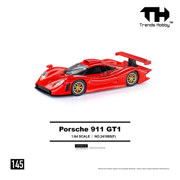 Trends Hobby 1/64 Porsche 911 GT1 1998 Red Bild 1