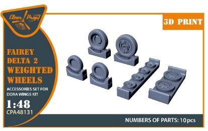 Clear Prop! 1/48 Fairey Delta 2 Sagged Wheel Set (For Dorawings) imagen 1