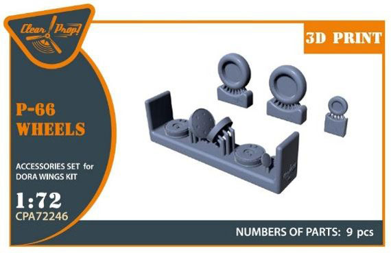 Clear Prop! 1/72 Vultee Vanguard P-66/Mk.I/J10 Wheel Set (For Dorawings)