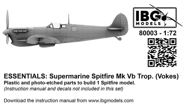 IBG 1/72 Spitfire Mk.Vb Trop (w/Volks Filter) Essential Edition Plastic Model