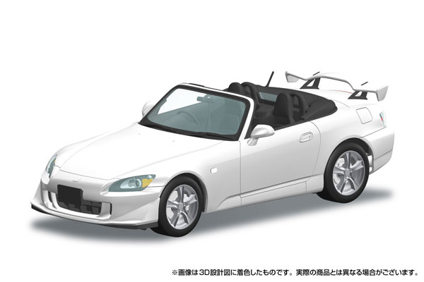 Aoshima RakuPla Snap Car No.10-GW AP2 S2000 TYPE S 2007 Grand Prix White Plastic Model