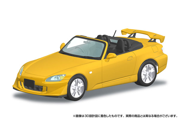 Aoshima RakuPla Snap Car No.10-YP AP2 S2000 TYPE S 2007 New Indie Yellow Pearl Plastic Model