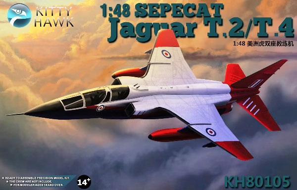 Kitty Hawk Model 1/48 Sepecat Jaguar T.2/T.4 Plastic Model