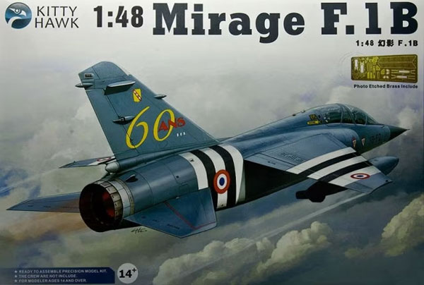 Kitty Hawk Model 1/48 Mirage F.1B Plastic Model