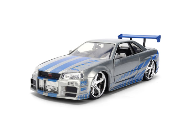 Jada Toys 1/24 F&F Nissan Skyline GT-R Silver / Brush Finish (Brian's)