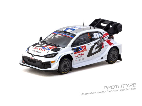 Tarmac Works 1/64 Toyota GR YARIS Rally1 HYBRID Rally Finland 2024 Sami Pajari / Enni Malkonen Model Car + Trading Cards