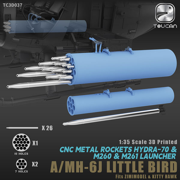 TOUCAN 1/35 메탈 하이드라70 로켓 & 3D 프린팅 M260 & M261 로켓 발사기 이미지 1