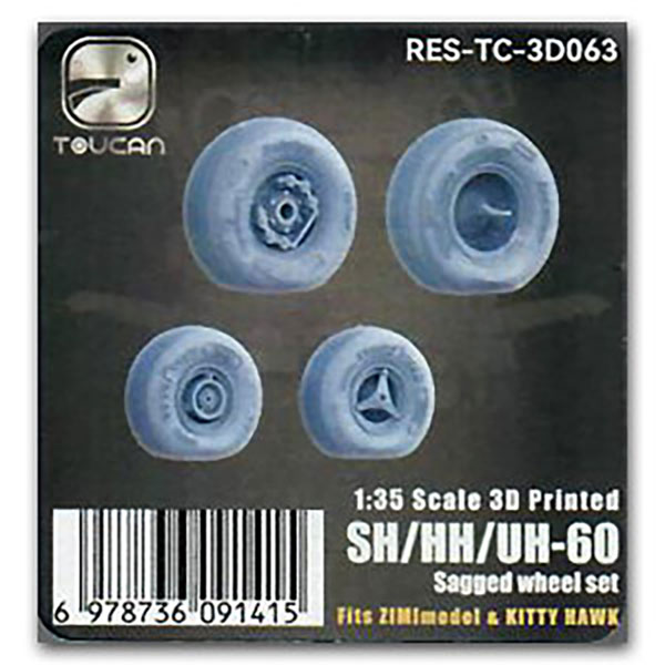 TOUCAN 1/35 3D-printed SH-60/HH-60/UH-60 Sagged Wheel Set