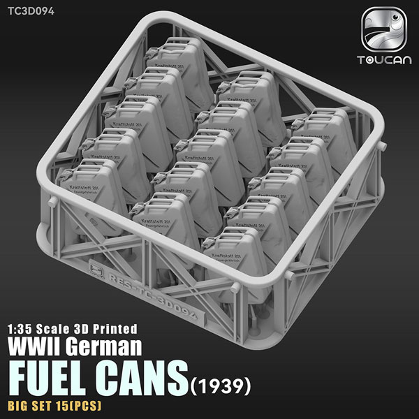 TOUCAN 1/35 3D-printed WWII German Army Fuel Can (1939) Part (15pc. Set) Bild 1