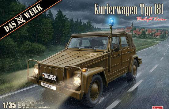 Das Werk 1/35 Kurierwagen Type 181 "Bluelight Version" Plastic Model รูปภาพ 1