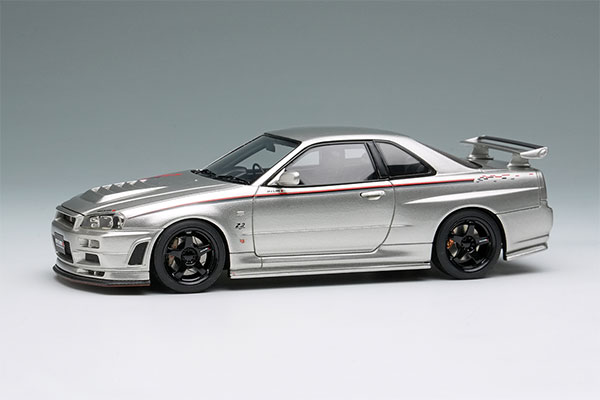 Make Up 1/43 Nismo R34GT-R Z-tune Prototype Nur Test 2003 Silver/Nismo Stripe Bild 1
