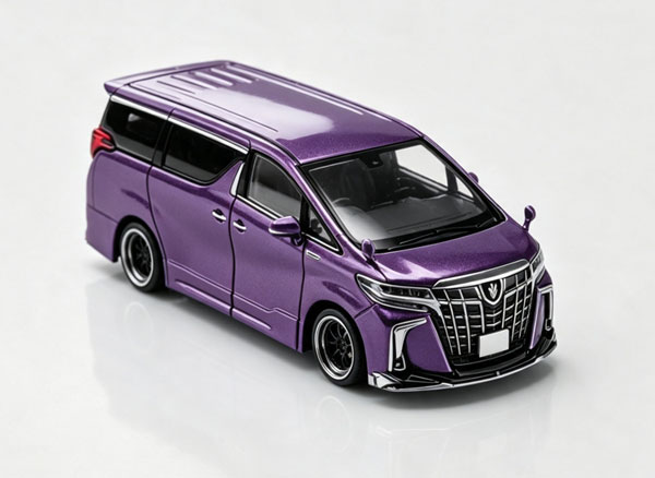MODEL MODEL 1/64 Toyota Alphard Custom Version Andrea Metallic Purple