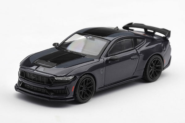 MINI GT 1/64 Ford Mustang Dark Horse Blue Ember (Left-hand Steering) image 1